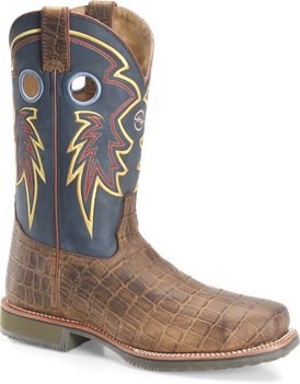 Cayman Print Double H Boot Tyler 12 In Mens ST Wide Square